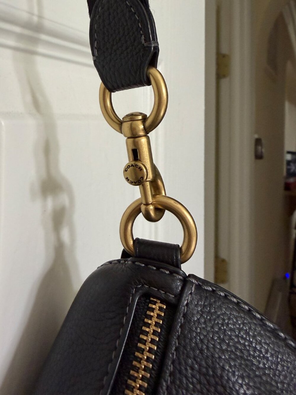 Coach Bethany Belt Bag Black Leather - Picture 6 of 13